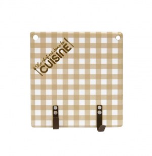 Accroche torchons à carreaux - beige