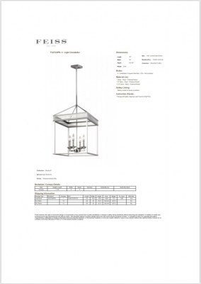 600 lustre feiss seagull