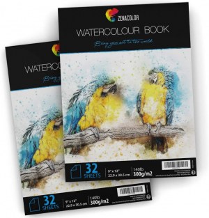 Lot de 2 Carnet Papier à Dessin et Peinture Aquarelle pour Artistes et Loisir Créatifs