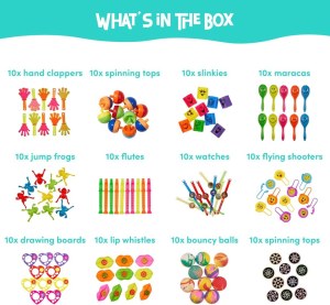 THE TWIDDLERS Pack de 120 Jouets de Fête Anniversaire pour Enfants, Garçons & Filles -...