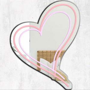 Mirroir en forme de coeur