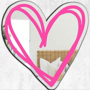 Mirroir en forme de coeur