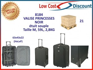 Valise cabine 59 litre noir / Marque PRINCESS