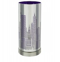 Lampe tactile à 3 intensités - violet - city - système touch alluma