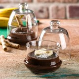 Cloche, Bols à Dessert en Verre Avec Dôme