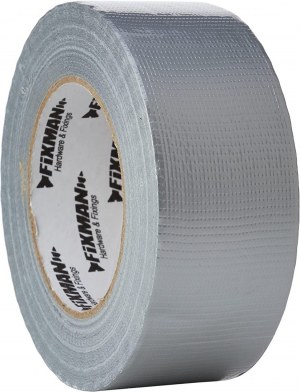 DESTOCKAGE EXCLUSIF Fixman Adhésif toilé ultra robuste Noir - Gris 50 mm x 50 m