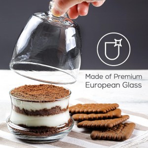 Cloche, Bols à Dessert en Verre Avec Dôme