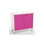 Meuble dessous de lavabo - rose - rangement salle de bain