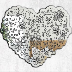 Mirroir en forme de coeur