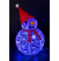 Bonhomme de neige lumineux - bleu - décoration lumineuse de no Ğl