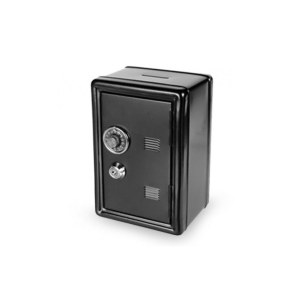 Coffre fort métal - tirelire sécurisée - noir