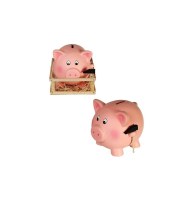 Tirelire à casser en forme de cochon - xxl - mini box + mini marteau