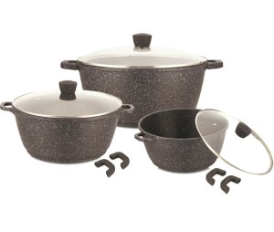 BATTERIE DE CUISINE EN PIERRE 12 PCS SATOSHI