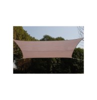 Voile d'ombrage rectangulaire - taupe - toile solaire 3 x 4 m