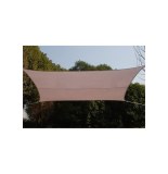 Voile d'ombrage rectangulaire - taupe - toile solaire 3 x 4 m