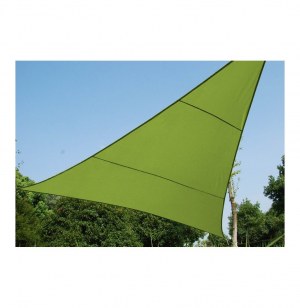 Voile d'ombrage triangulaire - vert - toile solaire 3 x 3 x 3 m
