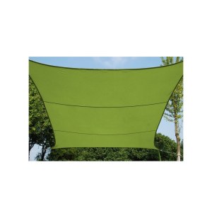 Voile d'ombrage rectangulaire - vert - toile solaire 3 x 4 m
