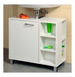 Meuble dessous de lavabo - blanc - rangement salle de bain