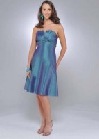 Robe de soirée plissée sans bretelles