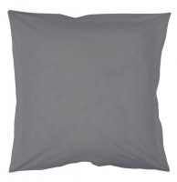 Taie d'oreiller 63 x 63 cm - gris - 100% coton