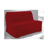 Housse bz matelassée - rouge - 140 x 200 cm fermeture nouettes