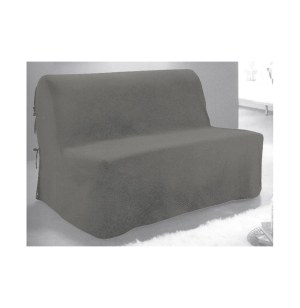 Housse bz matelassée - gris clair - panama à nouettes 200 x 140 cm