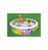 Piscine gonflable ronde design croisillons - intex - piscine