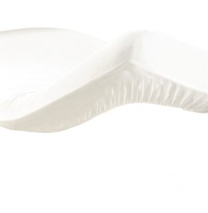 Drap housse 160 x 200 cm - blanc - 100% coton 57 fils