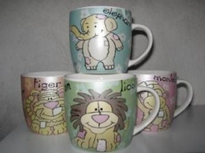 Mugs animaux 4 motifs