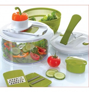 Ensemble mandoline rape et coupe légumes avec essoreuse à salade