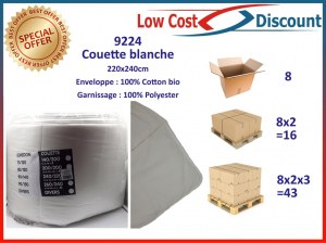 Couette blanche hiver : 140/200 200/200 220/240 240/260