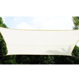Voile d'ombrage rectangulaire - blanc - toile solaire 3 x 4 m