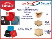 Assiettes en plastique