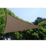 Voile d'ombrage triangulaire - toile solaire 3 x 3 x 3 m - taupe