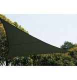 Voile d'ombrage triangulaire - toile solaire 3 x 3 x 3 m - gris