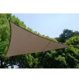 Voile d'ombrage triangulaire - taupe - toile solaire 4 x 4 x 4 m