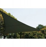 Voile d'ombrage triangulaire - gris - toile solaire 4 x 4 x 4 m