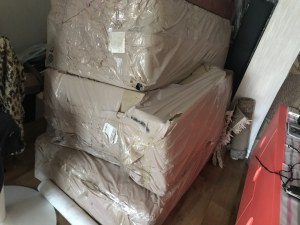 Lot de 5 banquettes grises