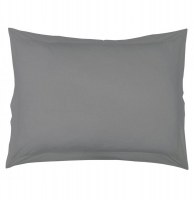Taie d'oreiller 50 x 70 cm - gris - 100% coton