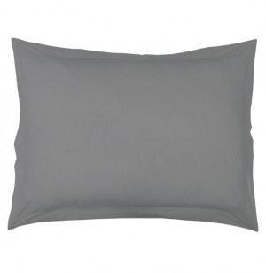 Taie d'oreiller 50 x 70 cm - gris - 100% coton