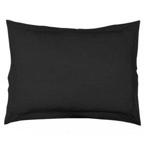 Taie d'oreiller 50 x 70 cm - noir - 100% coton