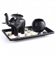 Bougeoir éléphant et bougies - assorti de modèles - objet de décor
