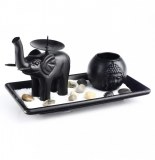 Bougeoir éléphant et bougies - assorti de modèles - objet de décor