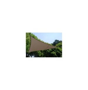 Voile d'ombrage triangulaire - taupe - toile solaire 5 x 5 x 5 m