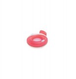 Fauteuil gonflable rond avec dossier - rose - poignées blanches
