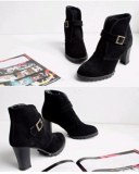 Bottines à talons boucles Noir