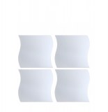 Ensemble de 4 miroirs vague 20 x 20 cm - fixation ultra rapide à adh