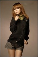 Sweat zippé à capuche manches longues Noir