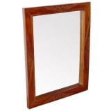CADRE MIROIR EN BOIS TECK SCULPTÉ 60X80CM NEUF BOITE