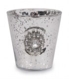 Lot de 2 Photophores "Perles en Argent"